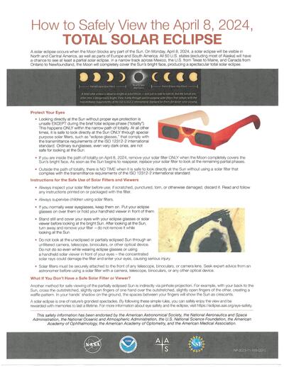Eclipse Safety Guidelines