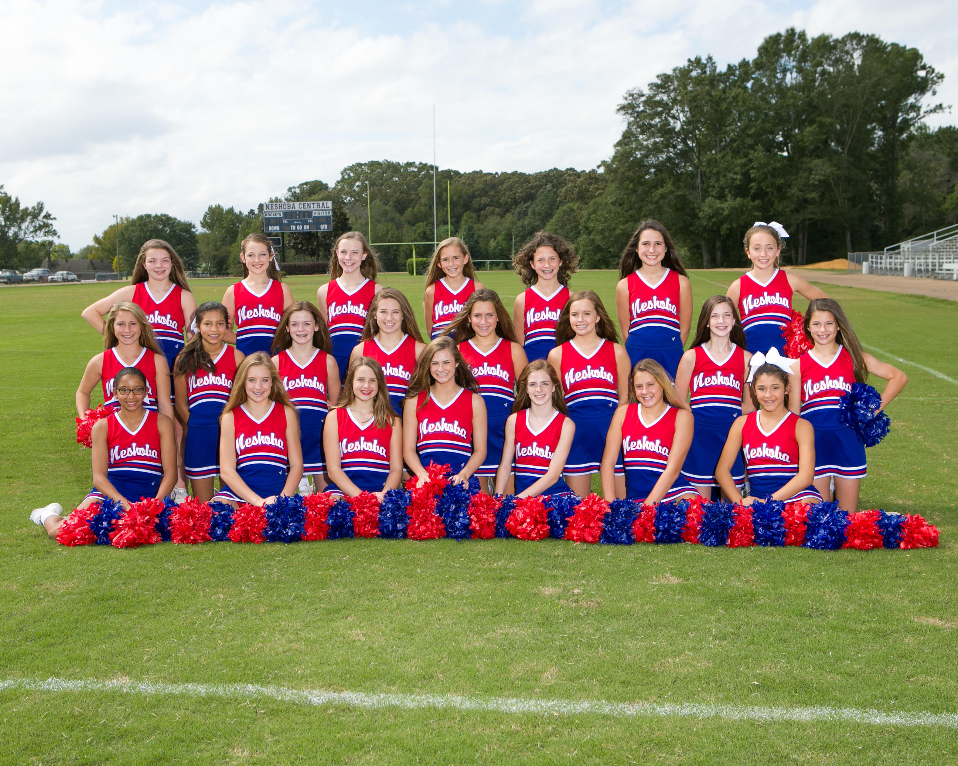 JV cheerleaders in group photo