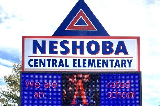 Neshoba Elementary School electronic sign